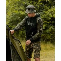 Sweat Fox Black & Camo Raglan Hoody -NASH Soldes Magasin sweat fox black camo raglan hoody 5